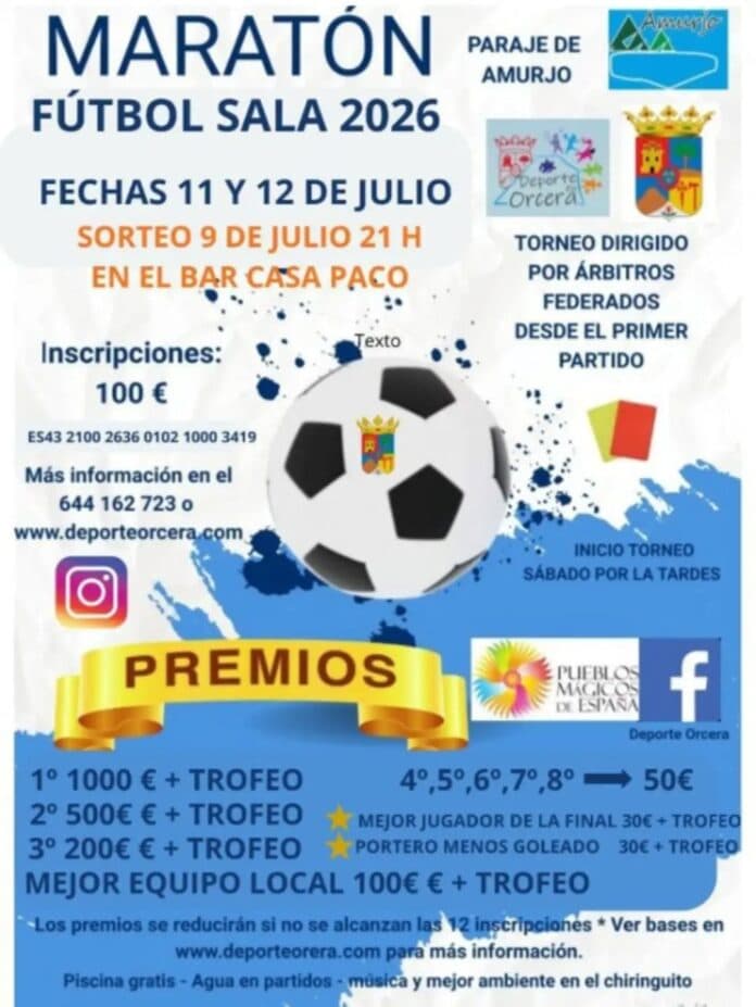 Cartel de Maratón de Fútbol Sala