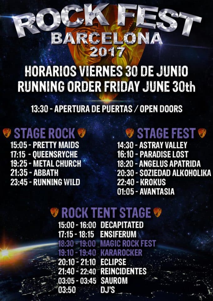 Cartel de Rock Fest Barcelona