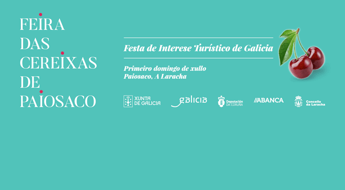 Cartel de Fiesta de las Cerezas de Paiosaco