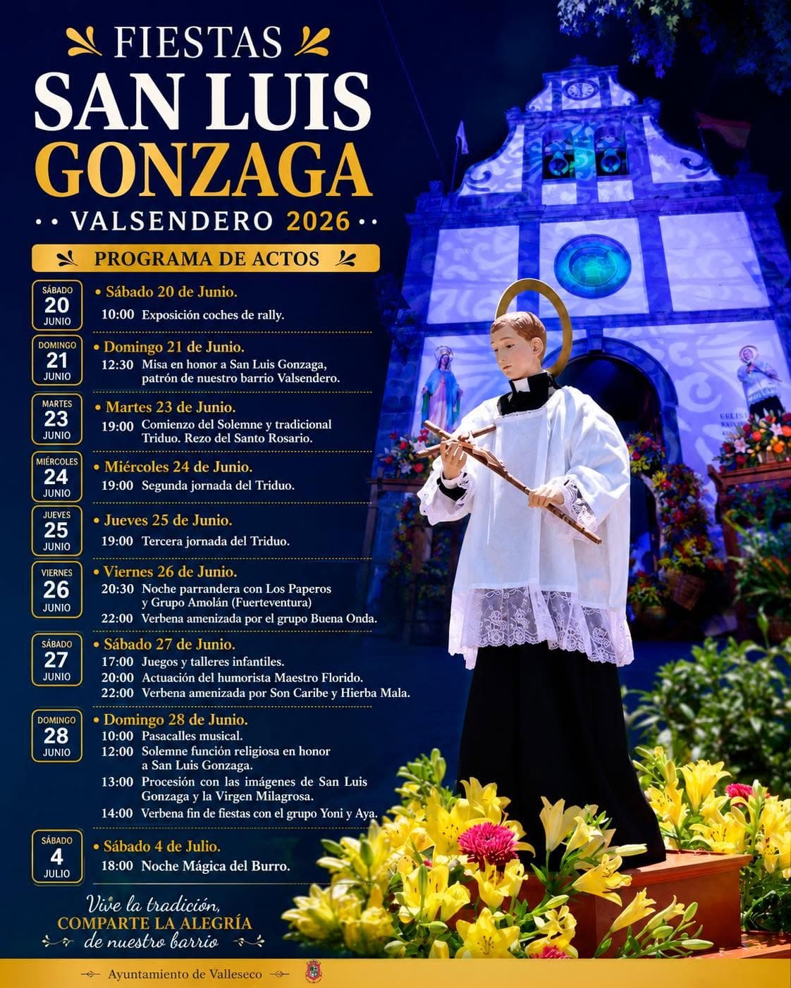 Cartel de Fiestas de San Luis Gonzaga