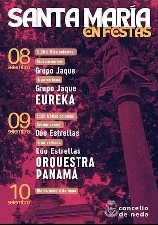 Cartel de Festas Patronais de Santa María